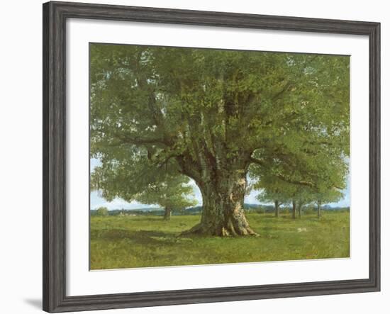 The Oak of Flagey, Called Vercingetorix-Gustave Courbet-Framed Giclee Print