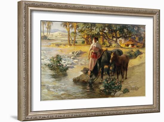 The Oasis-Frederik Arthur Bridgman-Framed Giclee Print