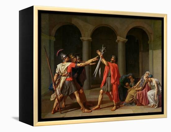 The Oath of Horatii, 1784-Jacques-Louis David-Framed Premier Image Canvas
