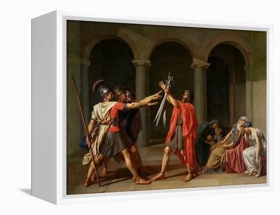 The Oath of Horatii, 1784-Jacques-Louis David-Framed Premier Image Canvas