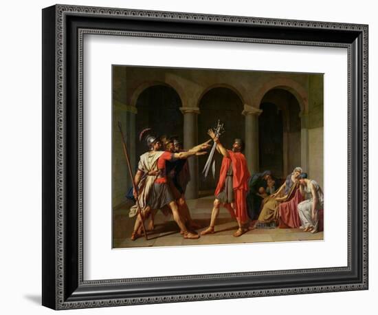 The Oath of Horatii, 1784-Jacques-Louis David-Framed Giclee Print