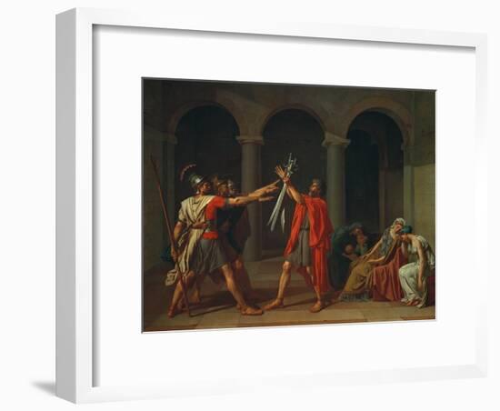 The Oath of Horatii, 1784-Jacques Louis David-Framed Giclee Print