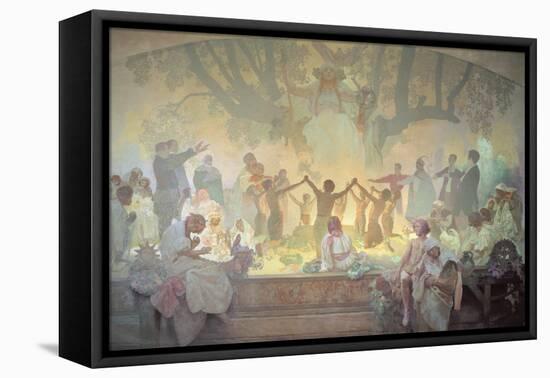 The Oath of Omladina under the Slavic Linden Tree, from the 'Slav Epic', 1926-Alphonse Mucha-Framed Premier Image Canvas