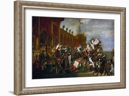 The Oath of the Army after the Distribution of the Eagles on the Champs De Mars-Jacques-Louis David-Framed Giclee Print