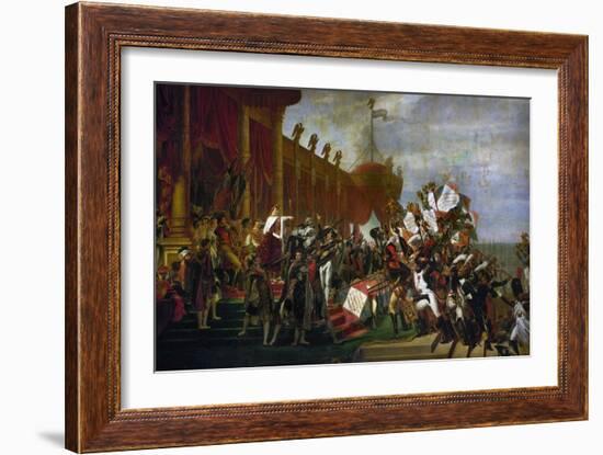 The Oath of the Army after the Distribution of the Eagles on the Champs De Mars-Jacques-Louis David-Framed Giclee Print