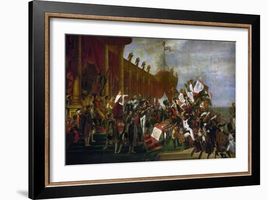 The Oath of the Army after the Distribution of the Eagles on the Champs De Mars-Jacques-Louis David-Framed Giclee Print