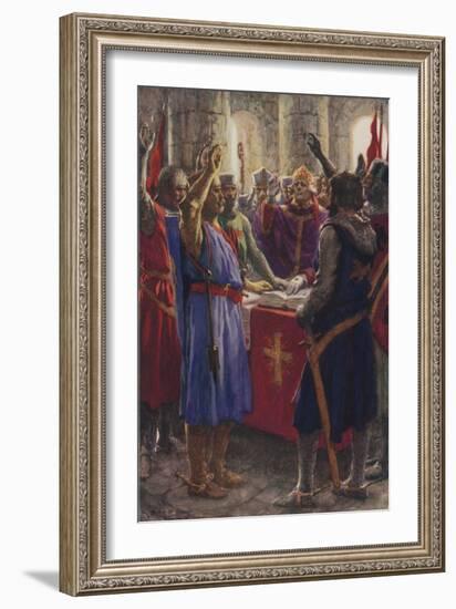 The Oath of the English Barons, 1214-Arthur C. Michael-Framed Giclee Print