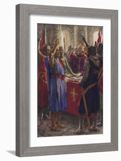 The Oath of the English Barons, 1214-Arthur C. Michael-Framed Giclee Print