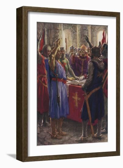 The Oath of the English Barons, 1214-Arthur C. Michael-Framed Giclee Print