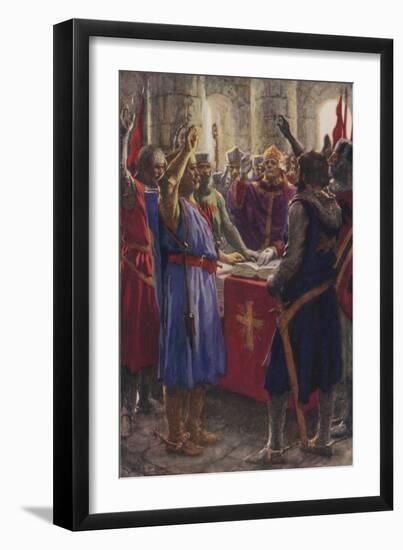 The Oath of the English Barons, 1214-Arthur C. Michael-Framed Giclee Print