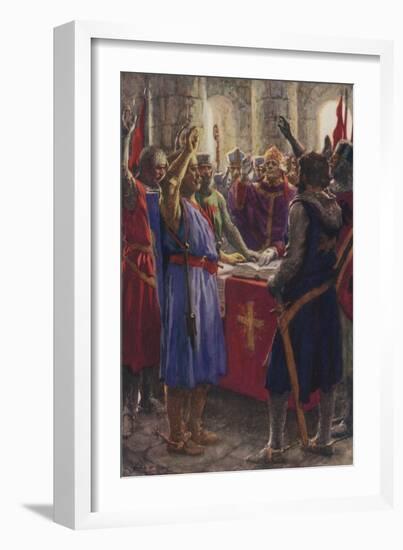 The Oath of the English Barons, 1214-Arthur C. Michael-Framed Giclee Print