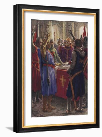 The Oath of the English Barons, 1214-Arthur C. Michael-Framed Giclee Print