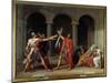 The Oath of the Horatii, 1784 (Oil on Canvas)-Jacques Louis David-Mounted Giclee Print