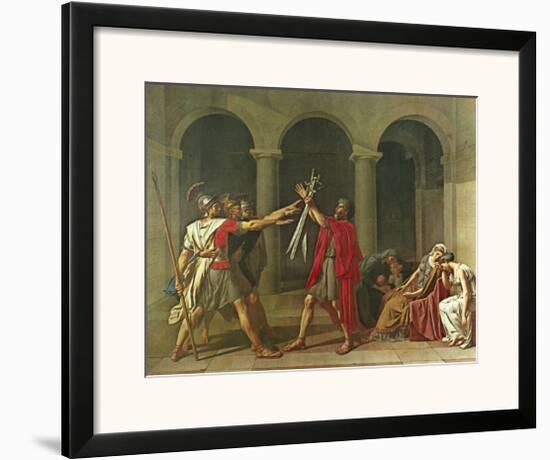 The Oath of the Horatii, 1784-Jacques-Louis David-Framed Art Print