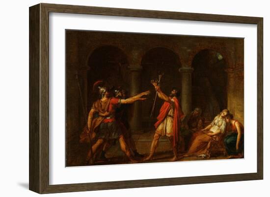 The Oath of the Horatii (Stud), 1784-Jacques Louis David-Framed Giclee Print