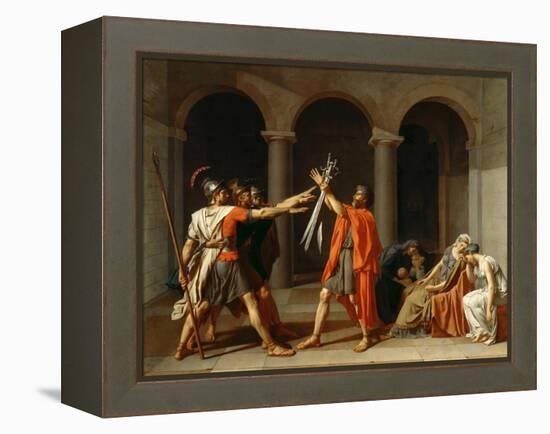 The Oath of the Horatii-Jacques Louis David-Framed Premier Image Canvas