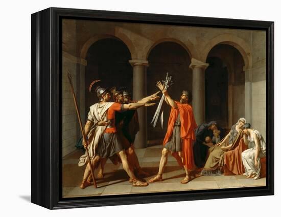 The Oath of the Horatii-Jacques Louis David-Framed Premier Image Canvas