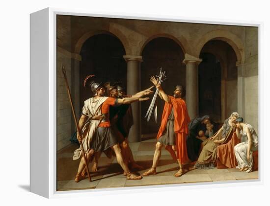 The Oath of the Horatii-Jacques Louis David-Framed Premier Image Canvas