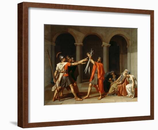 The Oath of the Horatii-Jacques Louis David-Framed Giclee Print