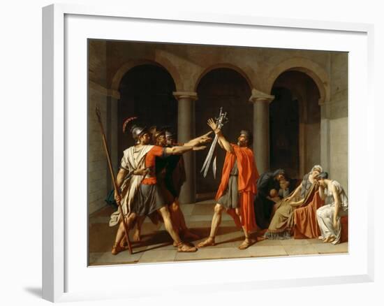 The Oath of the Horatii-Jacques Louis David-Framed Giclee Print