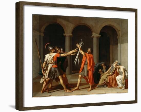 The Oath of the Horatii-Jacques Louis David-Framed Giclee Print