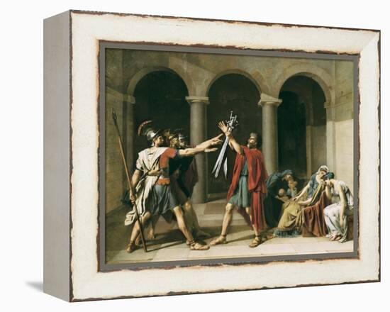 The Oath of the Horatii-Jacques-Louis David-Framed Stretched Canvas