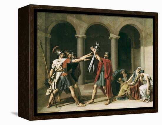 The Oath of the Horatii-Jacques-Louis David-Framed Stretched Canvas