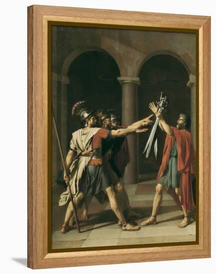 The Oath of the Horatii-Jacques-Louis David-Framed Stretched Canvas