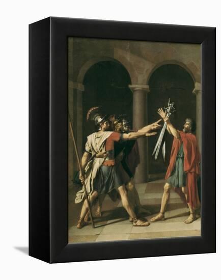 The Oath of the Horatii-Jacques-Louis David-Framed Stretched Canvas