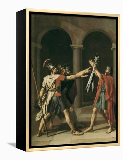 The Oath of the Horatii-Jacques-Louis David-Framed Stretched Canvas