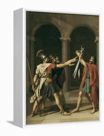 The Oath of the Horatii-Jacques-Louis David-Framed Stretched Canvas