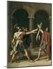 The Oath of the Horatii-Jacques-Louis David-Mounted Art Print