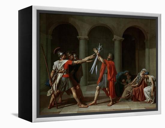 The Oath of the Horatii-Jacques-Louis David-Framed Premier Image Canvas