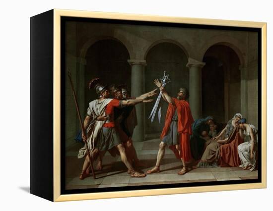 The Oath of the Horatii-Jacques-Louis David-Framed Premier Image Canvas