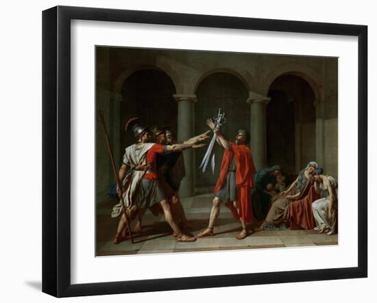 The Oath of the Horatii-Jacques-Louis David-Framed Giclee Print