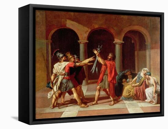 The Oath of the Horatii-Jacques-Louis David-Framed Premier Image Canvas