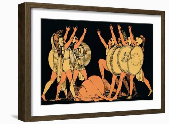 ''The Oath of the Seven Chiefs', 1880-Flaxman-Framed Giclee Print