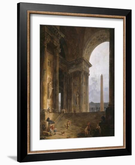 The Obelisk, 1787-88-Hubert Robert-Framed Giclee Print