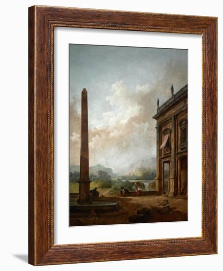 The Obelisk, 1789-Hubert Robert-Framed Giclee Print