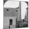 The Obelisk of Rameses II and Front of Luxor Temple, Thebes, Egypt, 1905-Underwood & Underwood-Mounted Photographic Print