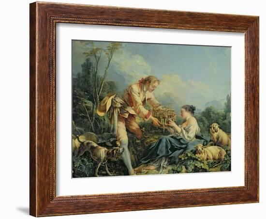 The Obliging Shepherd-Francois Boucher-Framed Giclee Print