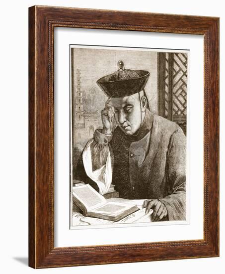 The Occidentalist, Illustration from 'The Illustrated London News', 1861 (Litho)-Theodore Delamarre-Framed Giclee Print