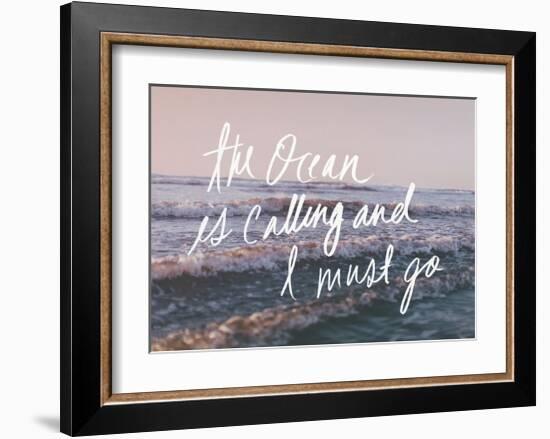 The Ocean Is Calling And I Must Go-Leah Flores-Framed Art Print