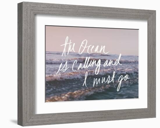 The Ocean Is Calling And I Must Go-Leah Flores-Framed Art Print