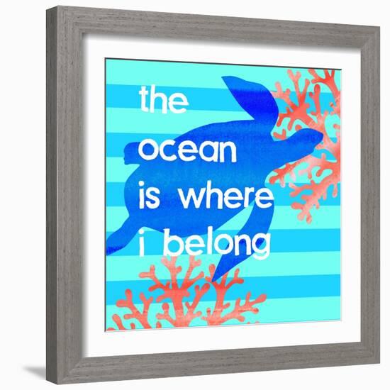 The Ocean Is Where I Belong-Bella Dos Santos-Framed Art Print