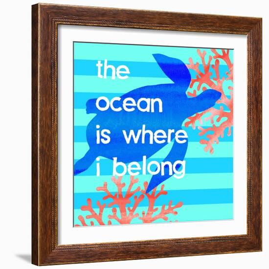 The Ocean Is Where I Belong-Bella Dos Santos-Framed Art Print