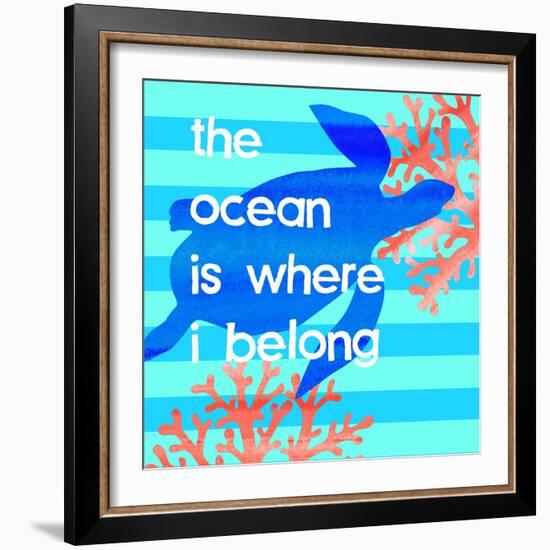 The Ocean Is Where I Belong-Bella Dos Santos-Framed Art Print