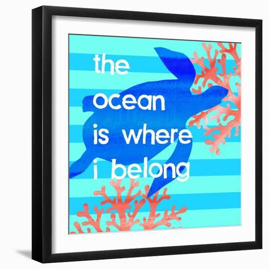 The Ocean Is Where I Belong-Bella Dos Santos-Framed Art Print