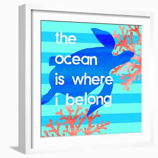 The Ocean Is Where I Belong-Bella Dos Santos-Framed Art Print