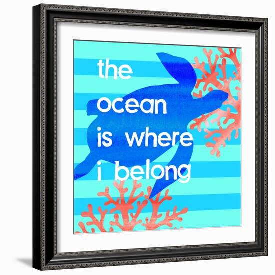 The Ocean Is Where I Belong-Bella Dos Santos-Framed Art Print